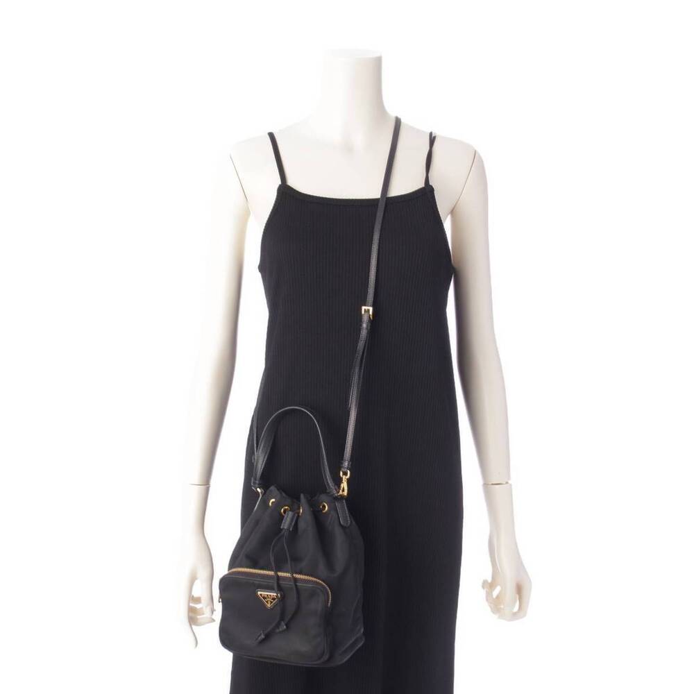 Prada Handbag Black Drawstring Vela - Picture 10 of 10